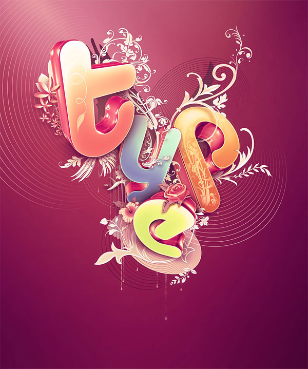 Beautiful 3d Typography 20