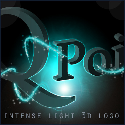 intense light 3d Hiệu Ứng Logo 3D Rực Rỡ và Lấp Lánh