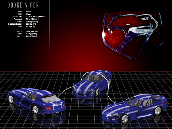 3d Scene Dodge Viper Model 09